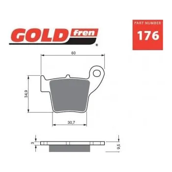 Brzda pro motocykl Zadní brzdové destičky Goldfren Honda CRF 450 X 2005-2009 směs S3