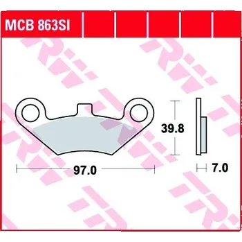 Motodíl Přední brzdové destičky TRW / Lucas CF Moto CF 625 Terralander 2011 - směs SI