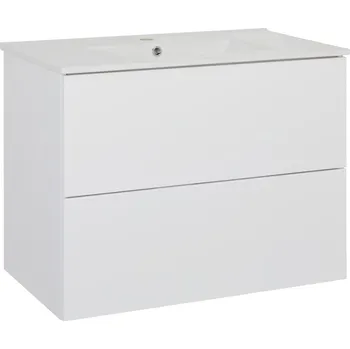 Koupelnový nábytek BPS-koupelny Koupelnová skříňka s keramickým umyvadlem Swing W 80, bílá