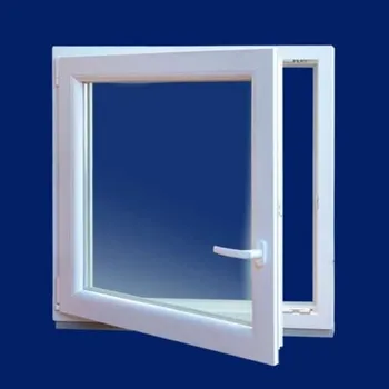Okno Plastové okno bílé 90x90 cm (900 x 900 mm) - levé, otevíravé + sklopné