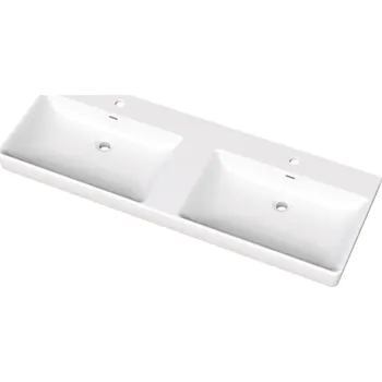 Umyvadlo Dřevojas Laufen Pro S 130 keramické dvojumyvadlo - bílé