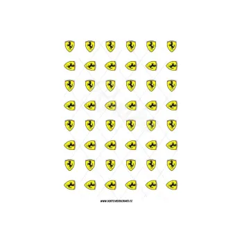 Jedlá dekorace na dort ZNAK FERRARI s124