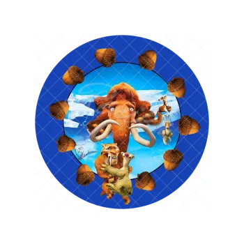 Jedlá dekorace na dort DOBA LEDOVÁ žaludy, VARIANTA Jedlý papír 829