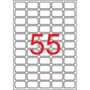 Samolepící etiketa Etiketa, 36,8x23,8mm, snímatelná, zaoblené rohy, 5500 ks, APLI