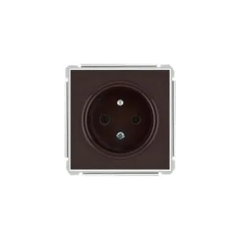 Elektrická zásuvka zásuvka ELEGANT - sign.hnědá (bez rámečku)