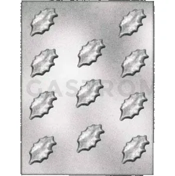 Výrobník cukrové vaty Forma na pralinky a čokoládky - list cesmíny, 11x 50x27x4 mm - 904010 Agrifoglio | SILIKOMART, EasyChoc