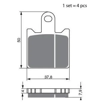 Brzda pro motocykl Přední brzdové destičky Goldfren Kawasaki ZZR 1400 2006-2011 směs S3