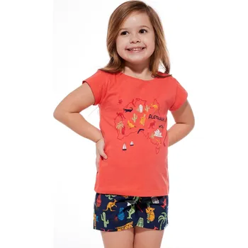 Dívčí pyžamo Dívčí krátké pyžamo Cornette 788/104 Australia 2 146/152 Oranžová