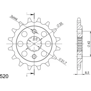 Řetězová sada pro motocykl SUPERSPROX Řetězové kolečko SUPERSPROX CST-512:16 16 zubů, 520