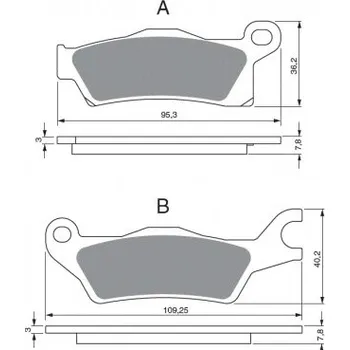 Motodíl Zadní brzdové destičky Goldfren Can-Am Outlander 800 2013-2014 směs AD