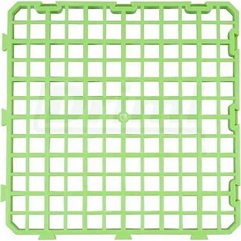 Postelový rošt Zelený plastový rošt, 25x25cm, složení jakéhokoliv rozměru, pod králíky, křepelky a jinou malou drůbež.