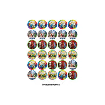 Jedlá dekorace na dort NINJAGO, VARIANTA Jedlý papír 1473