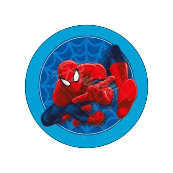 Jedlá dekorace na dort SPIDERMAN tm. modrý, VARIANTA Jedlý papír 1198