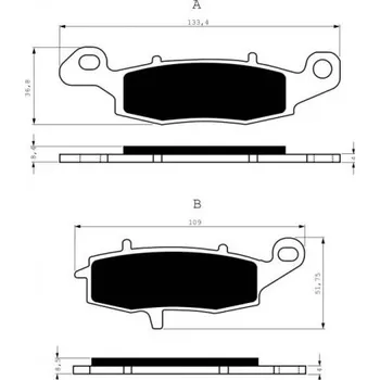 Auto-moto Přední brzdové destičky Goldfren Suzuki GS 500 F 2004-2011 směs S3