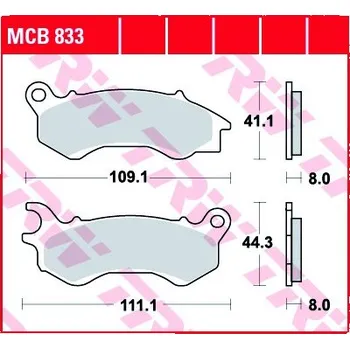 Brzda pro motocykl Přední brzdové destičky TRW / Lucas Honda PCX 125 2013 -
