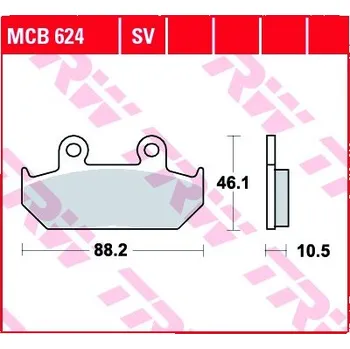 Brzda pro motocykl Přední brzdové destičky TRW / Lucas Honda VT 600 C 1989 - 1993