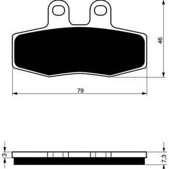 Brzda pro motocykl Přední brzdové destičky Goldfren Aprilia Tuareg 350 1985-1987 směs S3