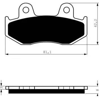 Brzda pro motocykl Přední brzdové destičky Goldfren Honda XR 250 R 1984-1987 směs AD