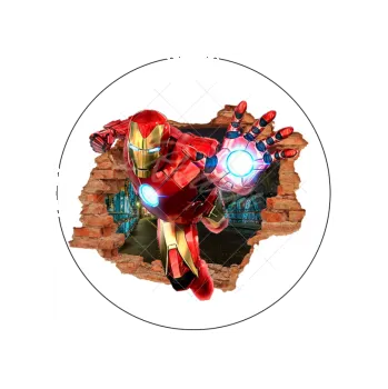 Jedlá dekorace na dort IRON MAN díra, VARIANTA Jedlý papír 727