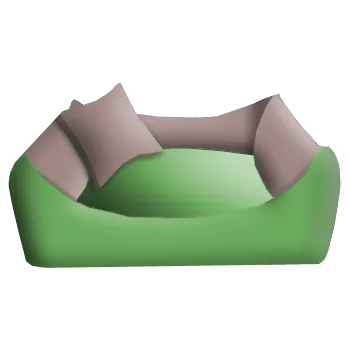 Pelíšek pro psa DELUXE Pelíšek pro psa - zelená / zelená / šedá - slonová