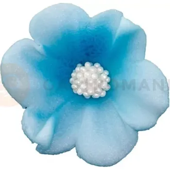 Výroba svíčky Malý cukrový květ mercedesu 4 cm, modrý, sada 5 ks. | MAGMART, K 010