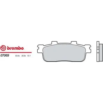 Motodíl Zadní brzdové destičky Brembo Kymco 125 KXCTI 2014 - směs XS
