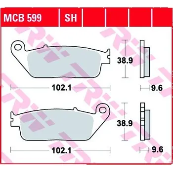 Motodíl Zadní brzdové destičky TRW / Lucas Indian 1800 Chieftain 2017 -