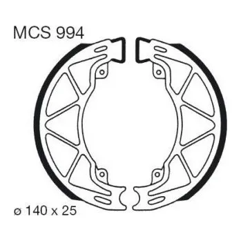 Brzda pro motocykl Zadní brzdové destičky TRW / Lucas Piaggio LE 125 Liberty i.e., i.e.S iGet 3V 2016 -