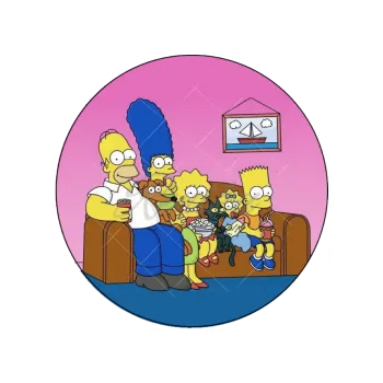 Jedlá dekorace na dort SIMPSONOVI růžový, VARIANTA Jedlý papír 644