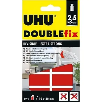 Kancelářské lepidlo UHU lepicí pásky DOUBLEfix Invisible 19 mm x 40 mm