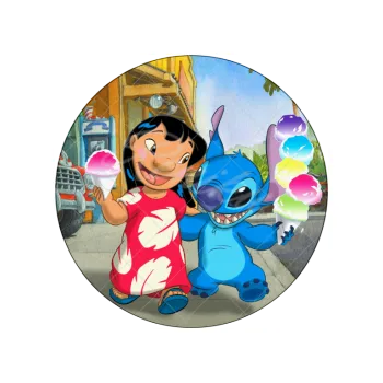 Jedlá dekorace na dort LILO A STITCH a zmrzlina, VARIANTA Jedlý papír 1267