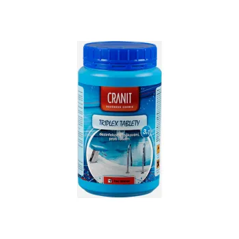 Bazénová chemie Den Braven - Cranit Triplex tablety - dezinfekce, proti řasám, vločkování, dóza, 1 kg CH200