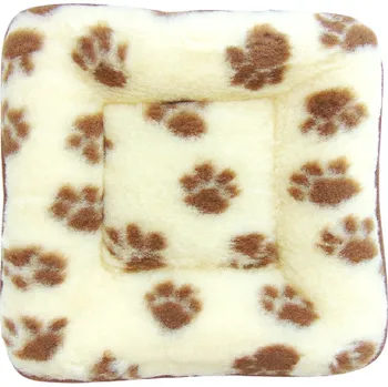 Pelíšek pro psa Pelíšek pro psy a kočky z ovčí vlny 45x45cm, Barevné varianty Bílá/tmavé tlapky, Velikosti 45x45 cm 200-100-00148