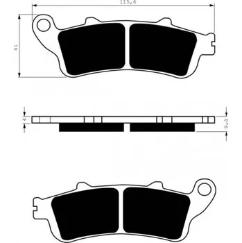 Brzda pro motocykl Přední brzdové destičky Goldfren Honda FJS 400 Silver Wing 2006-2008 směs AD