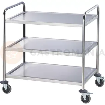 Servírovací stolek Číšnický servírovací vozík z nerezové oceli, 3 police | STALGAST, Eco