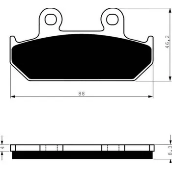 Brzda pro motocykl Přední brzdové destičky Goldfren Honda VFR 750 F 1986-1987 směs AD