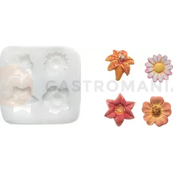 Kuchyňská sůl Forma na cukrovou hmotu SLK 140 - sada květin, 23x23 mm | SILIKOMART, Sugarflex Flower