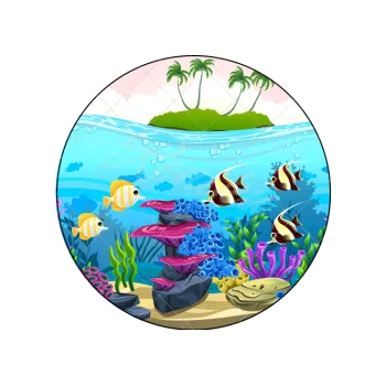 Jedlá dekorace na dort MOŘE 12, VARIANTA Jedlý papír 1283