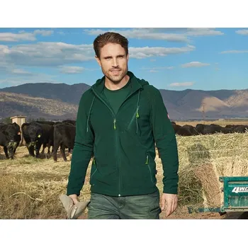 Pánská softshellová bunda Bunda fleecová kapucí pracovní oděvy e.s.motion 2020 velikost XL zelená Strauss Pracovní oblečení