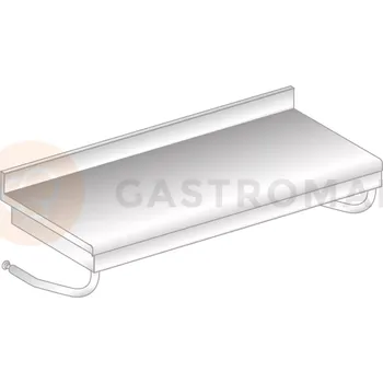 Počítačový stůl Stůl nástěnný závěsný z nerezové oceli se zadní lištou a okapovou lištou 700x700x375 mm | DORA METAL, DM-S-3002