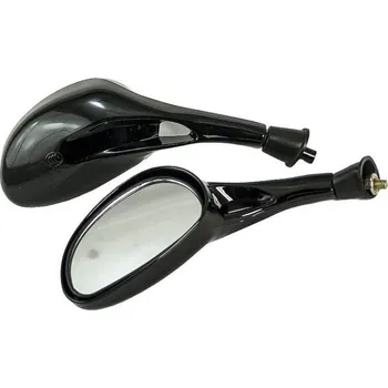 Zrcátko pro motocykl zrcátka zpětná skútr moto - sada L+P černé