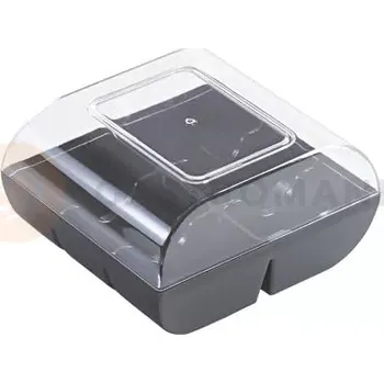 Výroba svíčky Designový obal na 6 ks makronek, černá barva, 90 ks | SILIKOMART, Macado 6