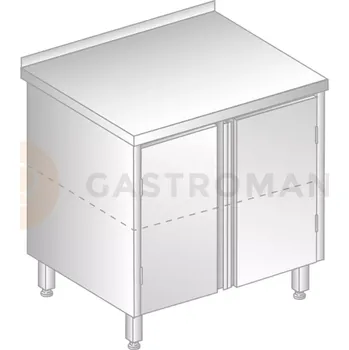 Nerezový dřez Stůl přístěnný z nerezové oceli se skříňkou 1100x700x850 mm | DORA METAL, DM-3117