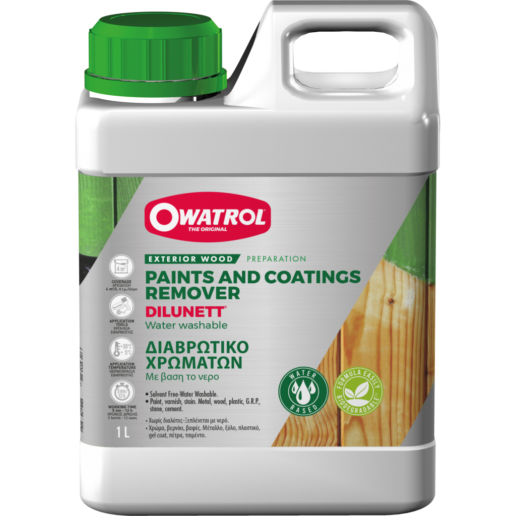 OWATROL DILUNETT - bezrozpouštědlový odstraňovač nátěrů, balení 1 l