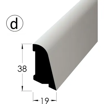 soklová lišta Podlahová lišta - P 3819 dDoussie-lak /240 (jádro BO)