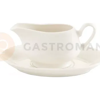 Servírovací stolek Nálevka na omáčku z porcelánu, 0,4 l, krémová | FINE DINE, Crema