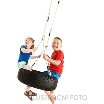 Zahradní houpačka Houpačka PNEU černá