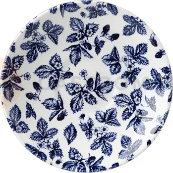 Podšálek zdobený modrými květy 14 cm, bílý | CHURCHILL, Vintage Prints