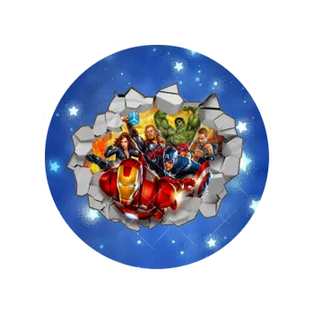 Jedlá dekorace na dort AVENGERS - díra, VARIANTA Jedlý papír 915