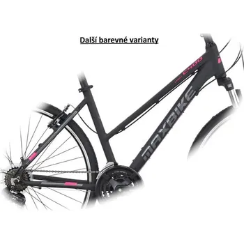 Maxbike Dámské crossové kolo Maxbike Aras Lady 28" - Matně Černá / Růžová - 16"